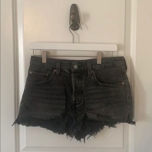 Levi 501 Black Jean Shorts